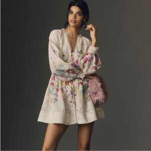 Anthropology, floral, mini dress like new dry cleaned Letmebe Let Me Be